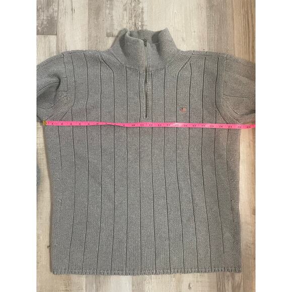 VTG Polo Jeans Ralph Lauren Gray 1/4 Zip Sweater Mens XL - Picture 6 of 9